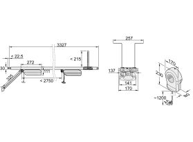 KIT S9060 PRO+ 600N NF 868,95 MHZ SOMLOQ 2 AVEC RAIL 2750 MM+2 x 4019 motorisation porte de garage moteur S10154-00148