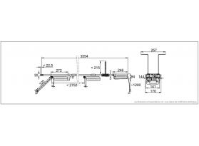 KIT S9060 BASE+ 600N NF 868,95MHZ SOMLOQ2 AVEC RAIL 2750 MM+2 x 4019 côtes schéma plan sommer motorisation porte de garage motee