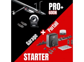 Kit GARAGE + PORTAIL COULISSANT - PRO+ 600N S3 + STARTER S3 300KG