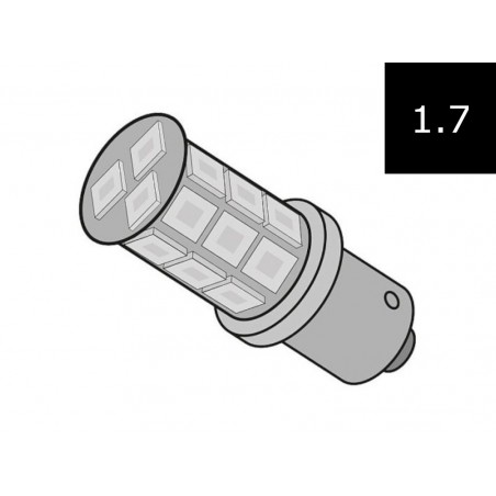 AMPOULE A LED 12/34V POUR DUO / MARATHON DOUILLE BA15S 3W "BLANC FROID" pièce détachée SOMMER S12606-00001