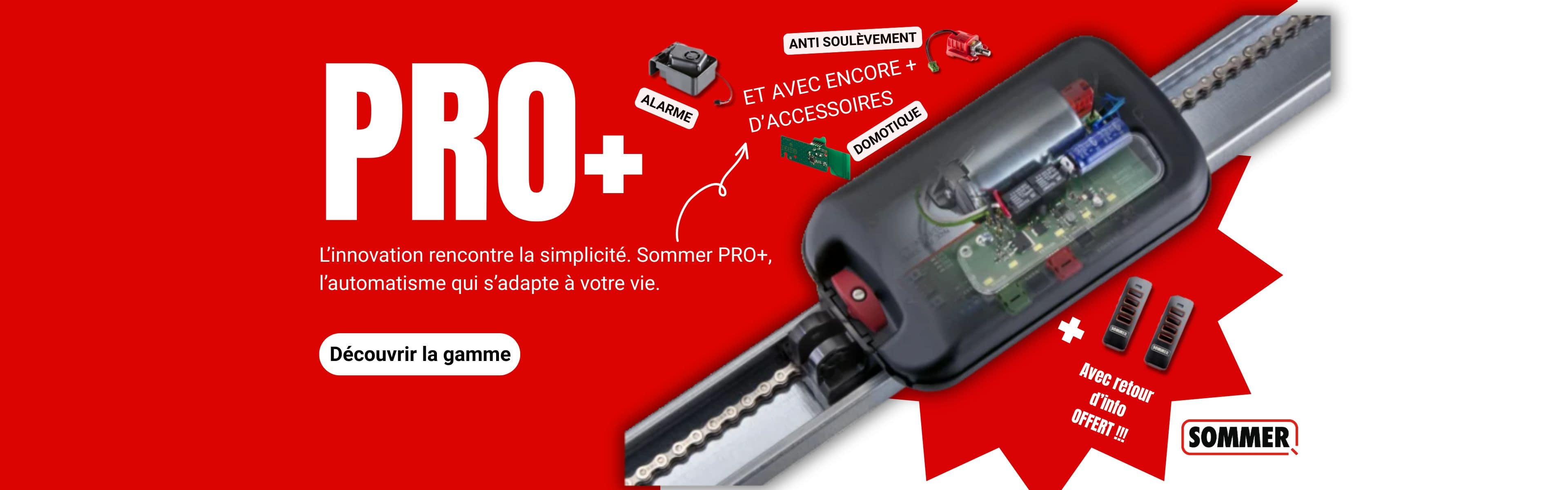 Motorisation de portes de garage industrielles et collectives Pro (SOMMER, TIGA)